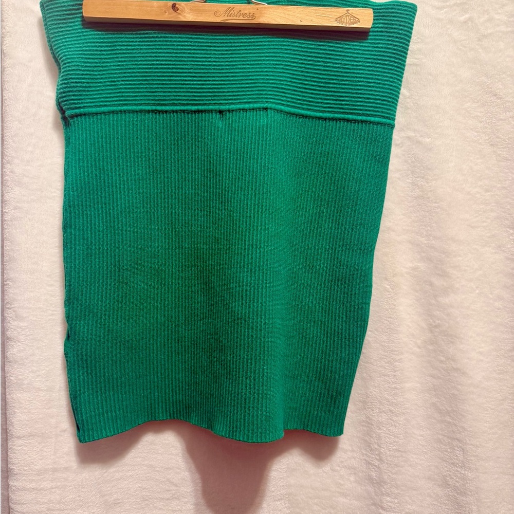 House of Harlow 1960 Green Ribbed Pencil Skirt - Picture 2 of 4